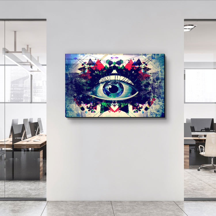 ・"Modern Eye"・Glass Wall Art | Artdesigna Glass Printing Wall Arts.