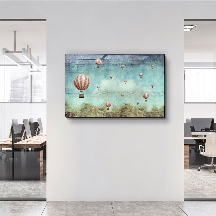 ・"Abstract Air Balloons"・Glass Wall Art | Artdesigna Glass Printing Wall Arts.