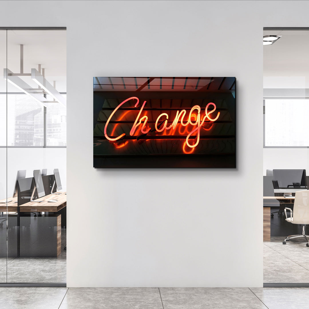 ・"Change"・Glass Wall Art | Artdesigna Glass Printing Wall Arts.