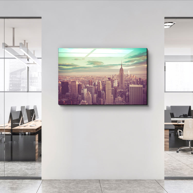 ・"New York City"・Glass Wall Art | Artdesigna Glass Printing Wall Arts.