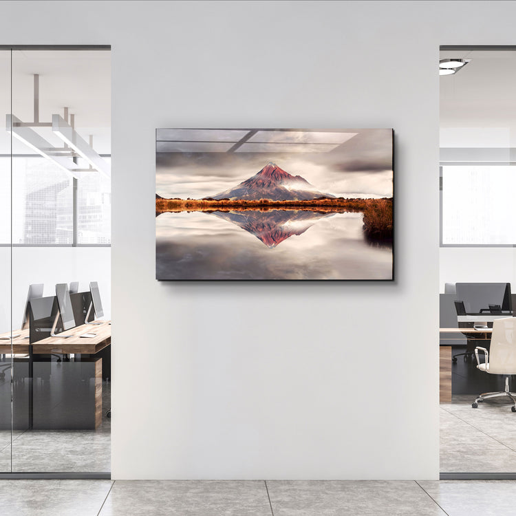 ・"The Extinct Volcano"・Glass Wall Art | Artdesigna Glass Printing Wall Arts.