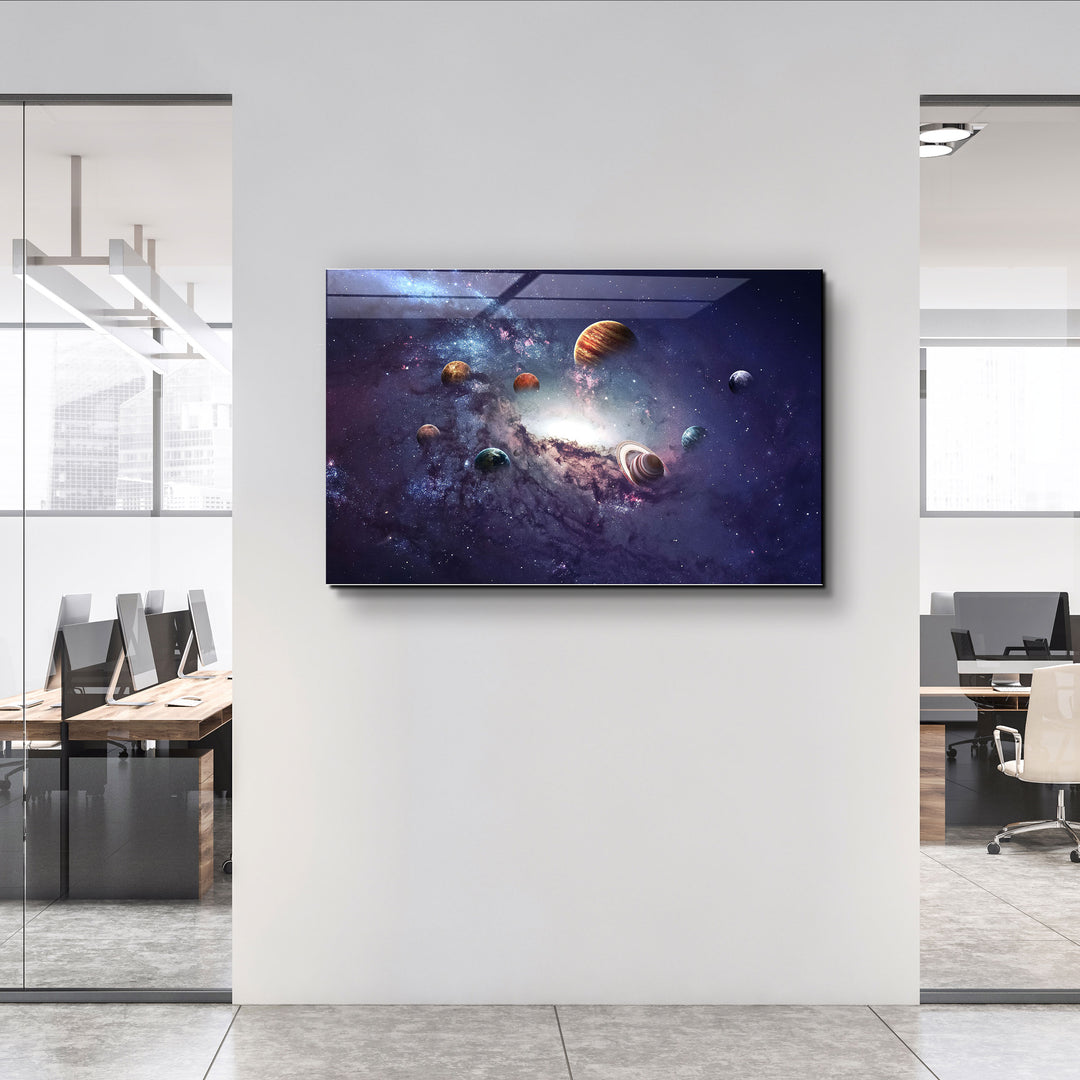 ・"Galaxy"・Glass Wall Art | Artdesigna Glass Printing Wall Arts.