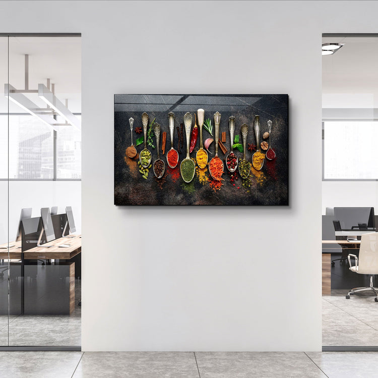 ・"Indian Spices"・Glass Wall Art | Artdesigna Glass Printing Wall Arts.