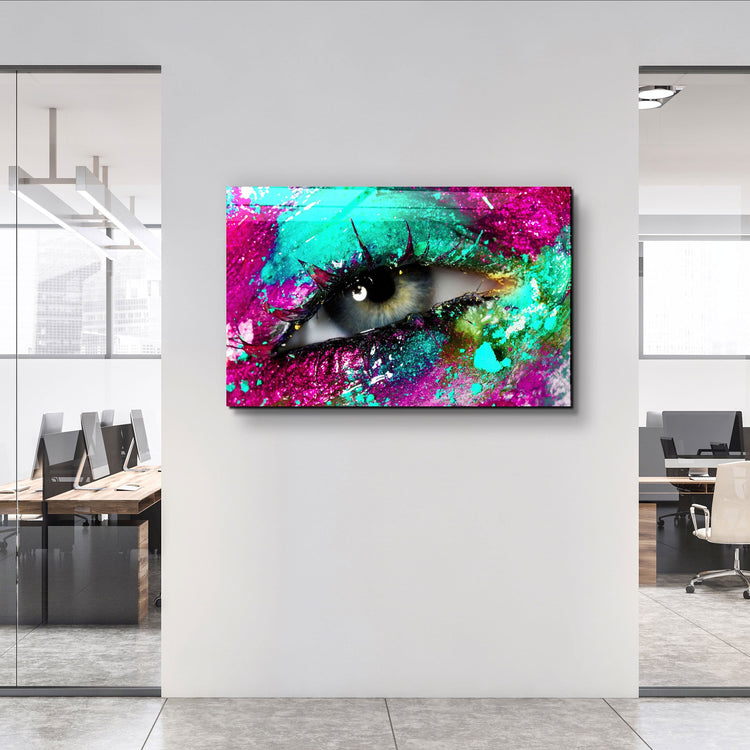 ・"Eye In Colors V1"・Glass Wall Art | Artdesigna Glass Printing Wall Arts.