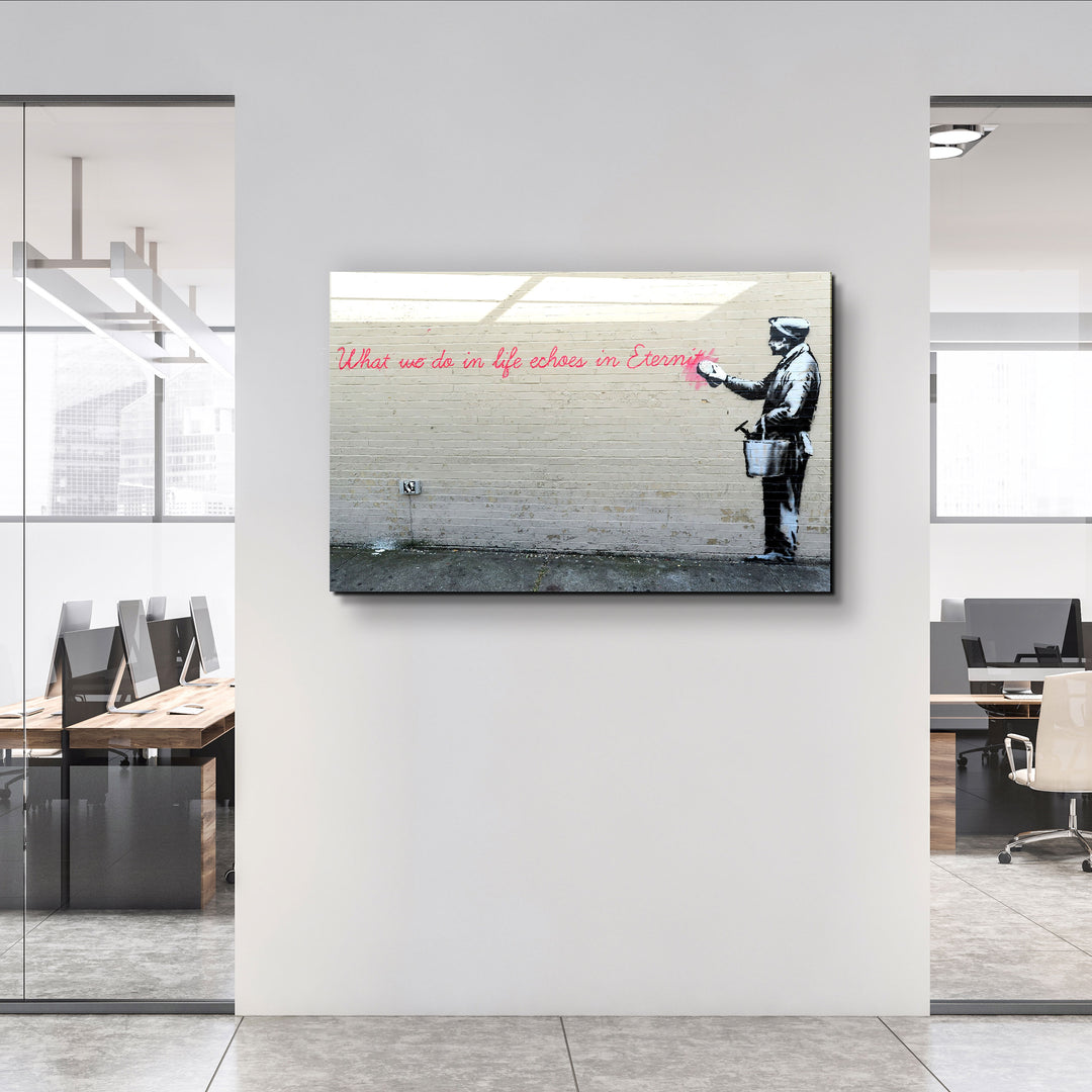 ・"Banksy - Eternity"・Glass Wall Art | Artdesigna Glass Printing Wall Arts.