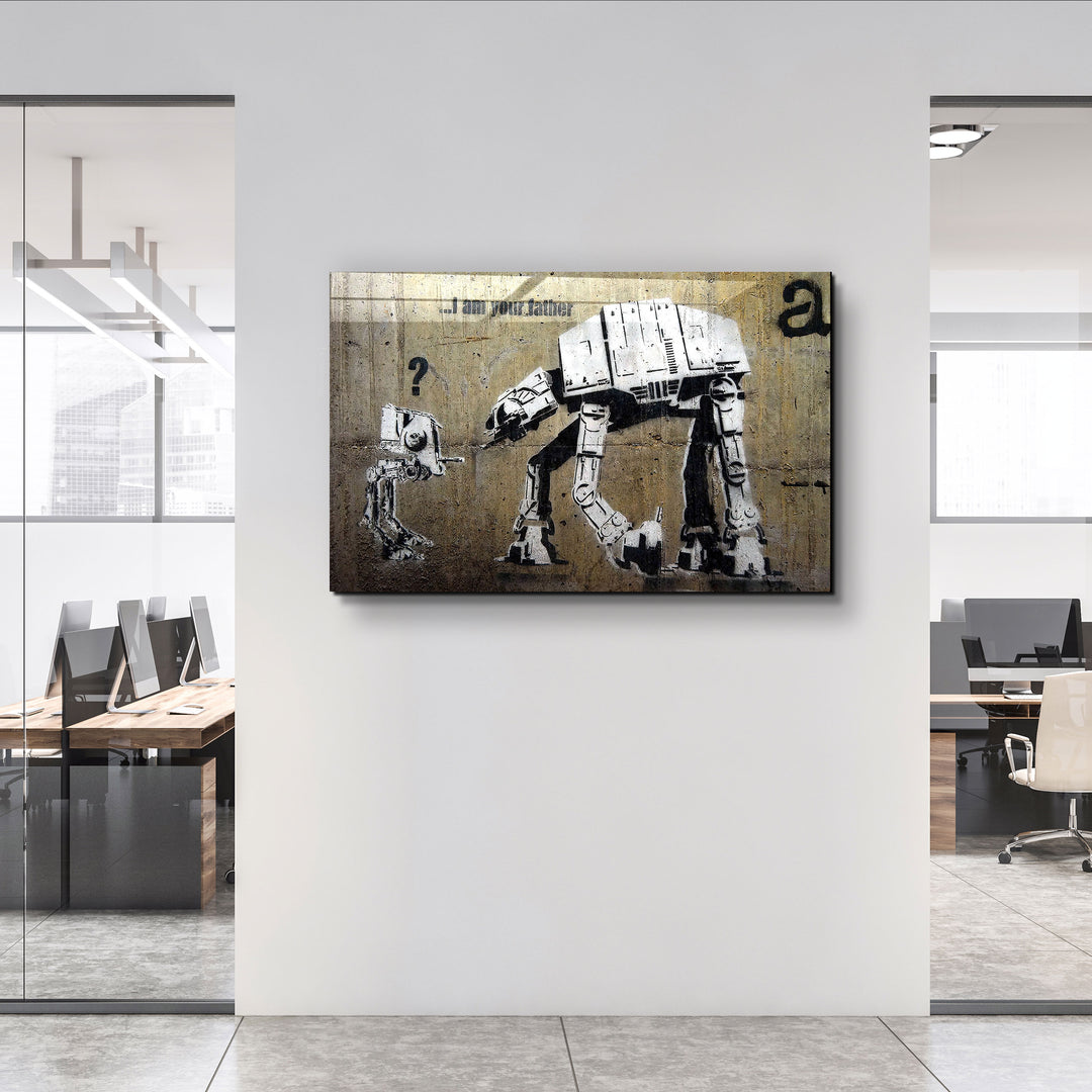 ・"Banksy - I am Your Father"・Glass Wall Art | Artdesigna Glass Printing Wall Arts.