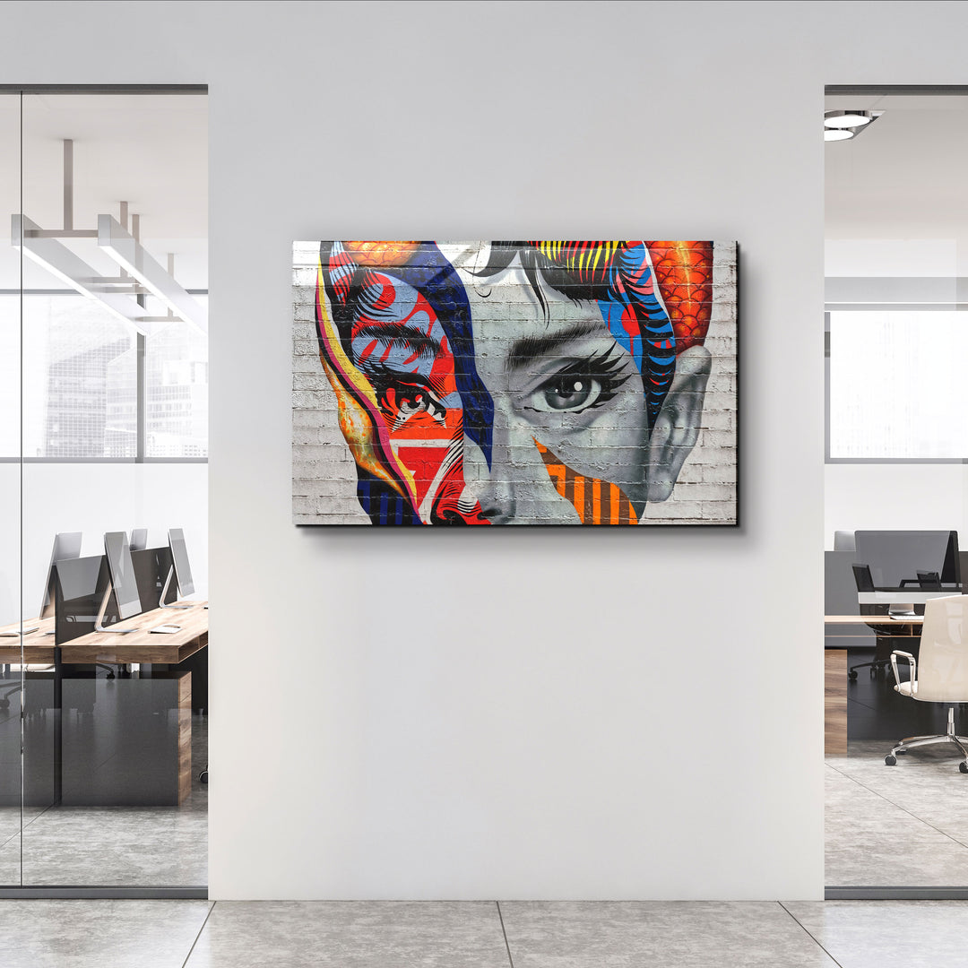 ・"Two sides of the Face"・GLASS WALL ART | Artdesigna Glass Printing Wall Arts.