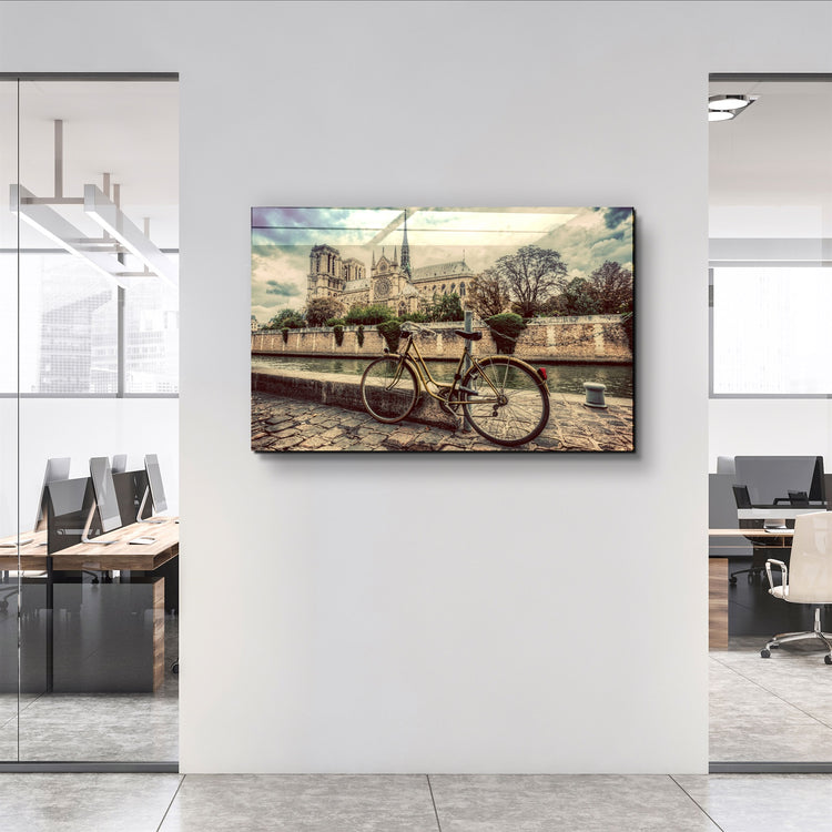 ・"Bicycle"・Glass Wall Art | Artdesigna Glass Printing Wall Arts.