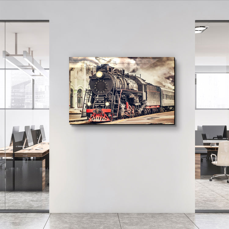 ・"Train"・Glass Wall Art | Artdesigna Glass Printing Wall Arts.