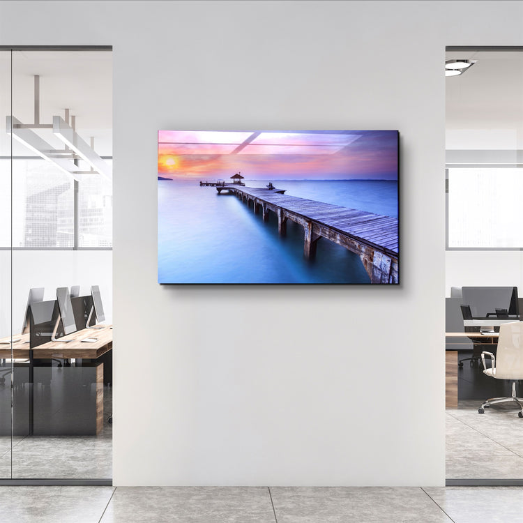 ・"Pier 3"・Glass Wall Art | Artdesigna Glass Printing Wall Arts.