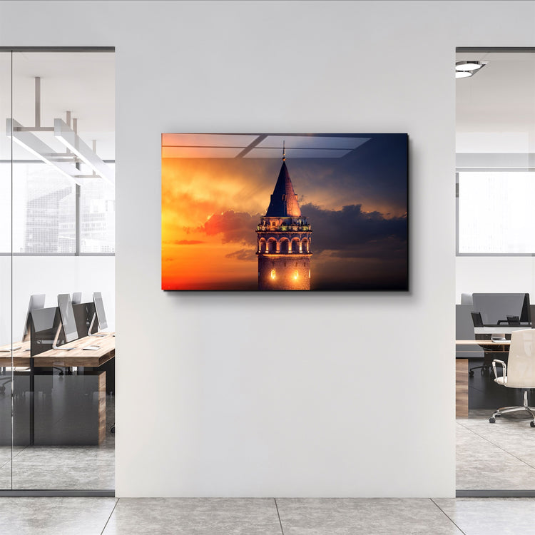 ・"Galata Tower"・Glass Wall Art | Artdesigna Glass Printing Wall Arts.