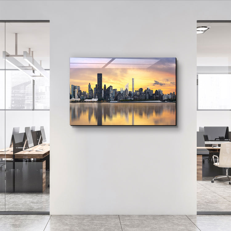 ・"Downtown"・Glass Wall Art | Artdesigna Glass Printing Wall Arts.