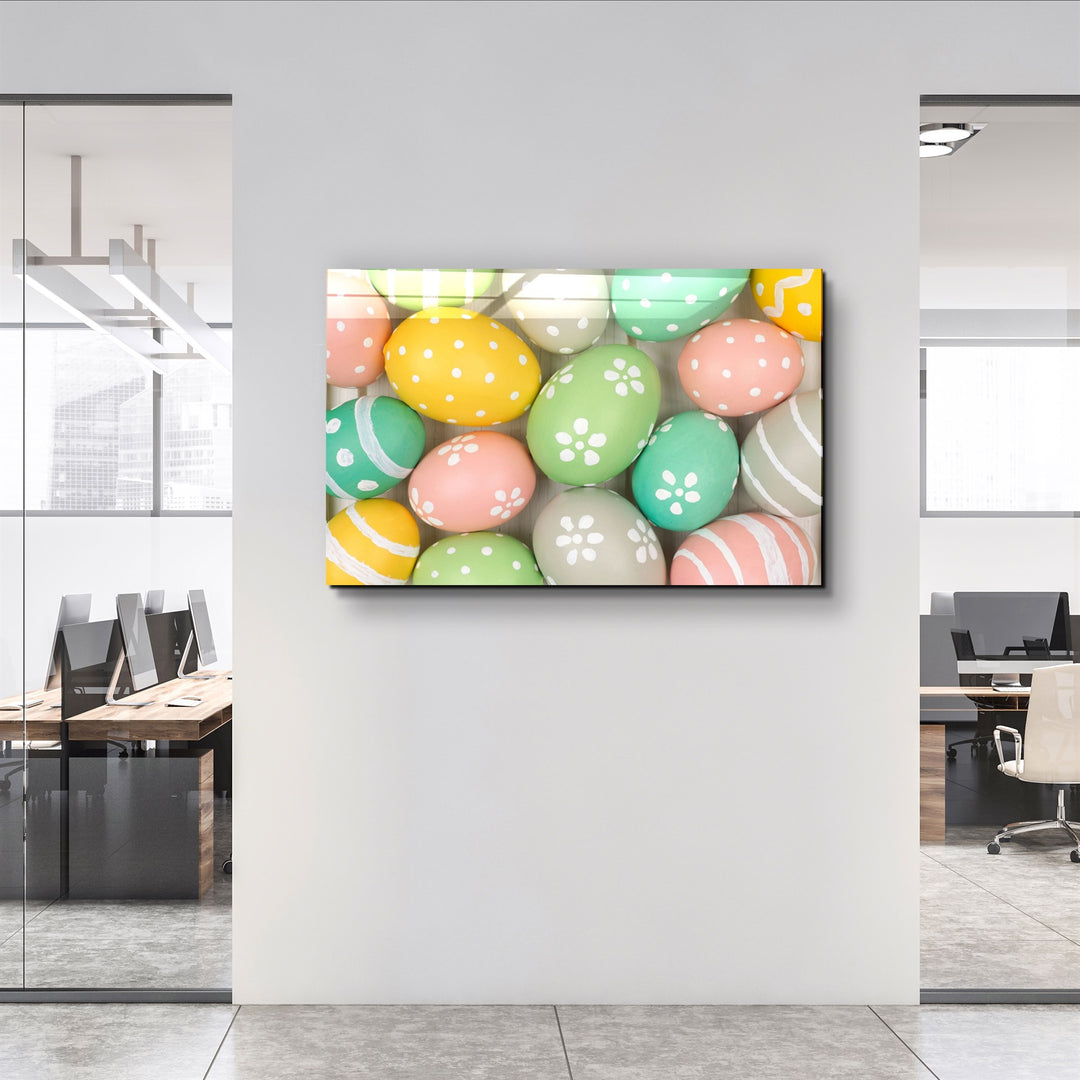 ・"Eggs"・Glass Wall Art | Artdesigna Glass Printing Wall Arts.