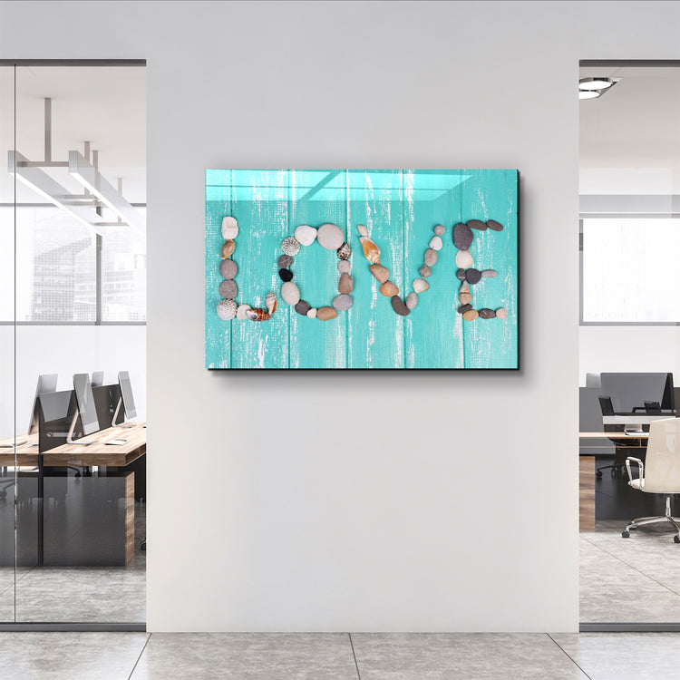 ・"Love"・Glass Wall Art | Artdesigna Glass Printing Wall Arts.