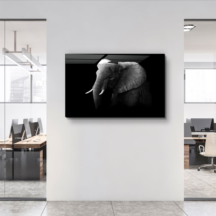 ・"Elephant"・Glass Wall Art | Artdesigna Glass Printing Wall Arts.