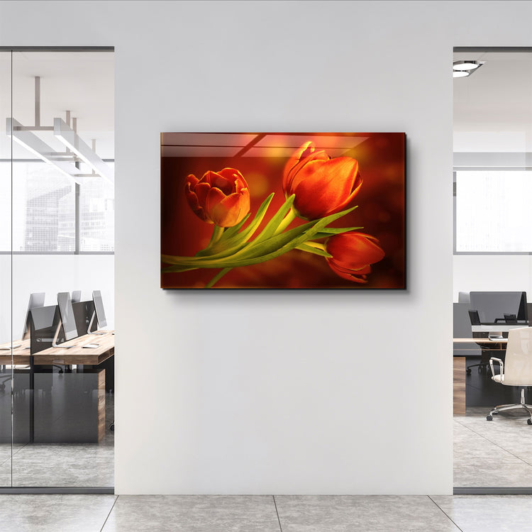 ・"Flower"・Glass Wall Art | Artdesigna Glass Printing Wall Arts.