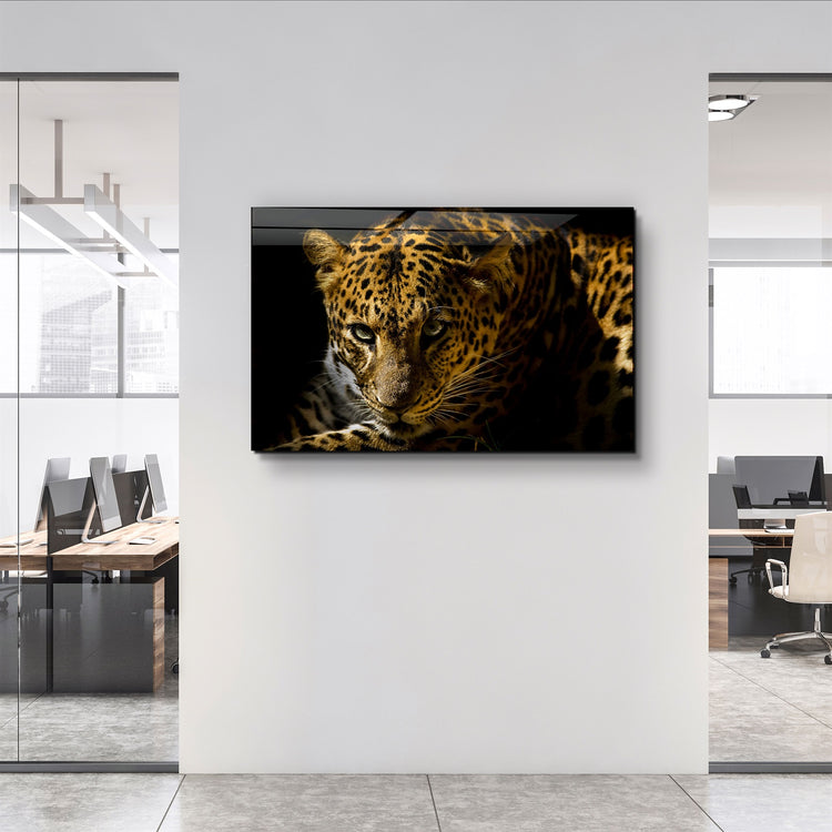 ・"Leopard"・Glass Wall Art | Artdesigna Glass Printing Wall Arts.