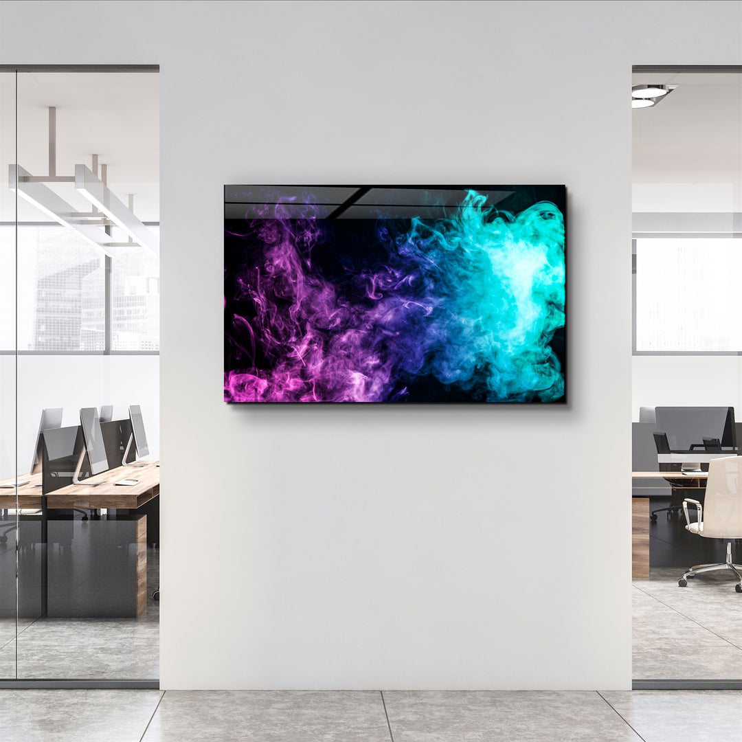 ・"Colored Smoke"・Glass Wall Art | Artdesigna Glass Printing Wall Arts.