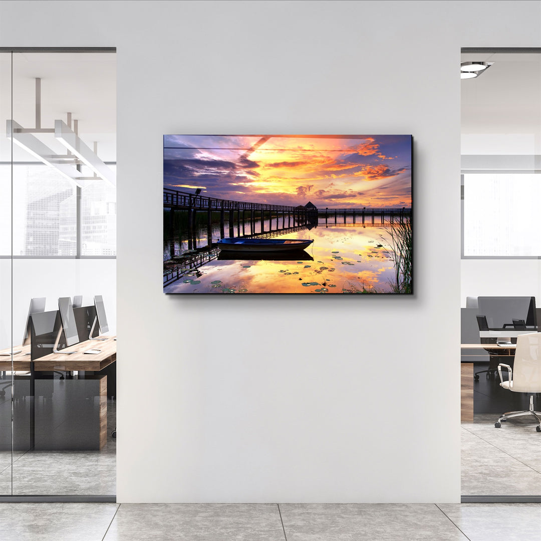 ・"Sunset 2"・Glass Wall Art | Artdesigna Glass Printing Wall Arts.