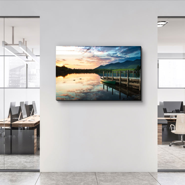 ・"Lake Landscape"・Glass Wall Art | Artdesigna Glass Printing Wall Arts.