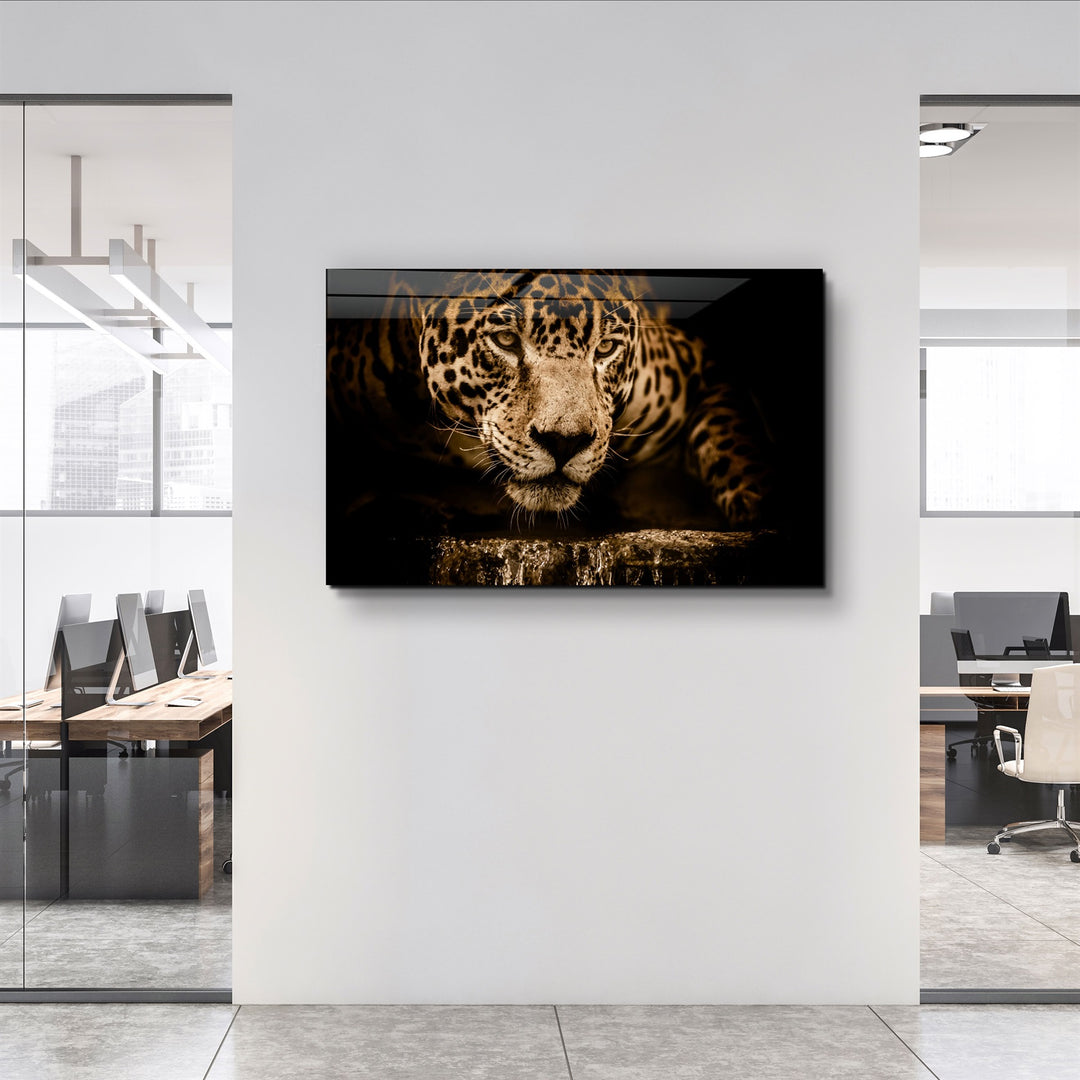 ・"Leopard"・Glass Wall Art | Artdesigna Glass Printing Wall Arts.