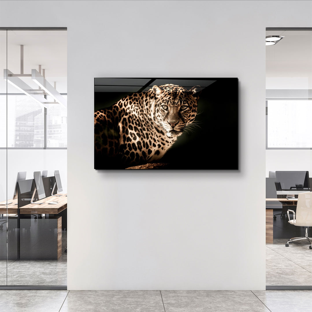 ・"Leopard"・Glass Wall Art | Artdesigna Glass Printing Wall Arts.