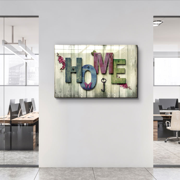 ・"Home"・Glass Wall Art | Artdesigna Glass Printing Wall Arts.