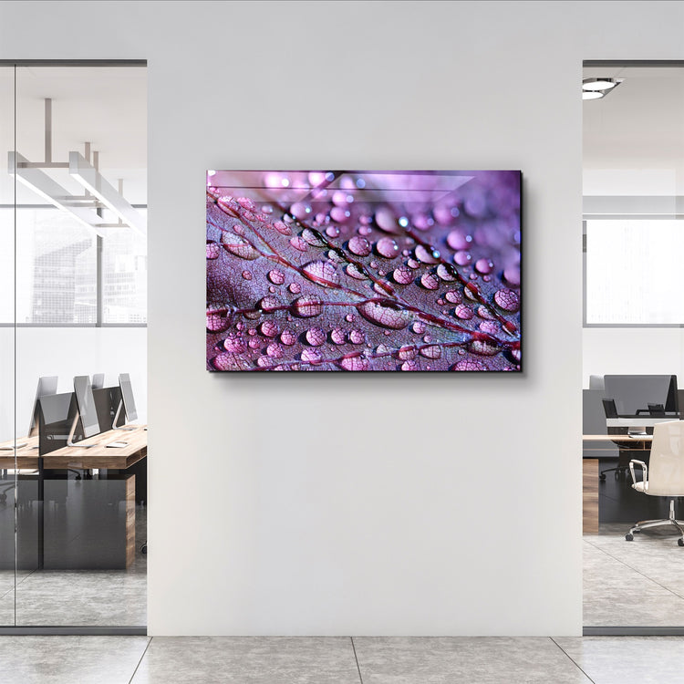 ・"Purple Leaf"・Glass Wall Art | Artdesigna Glass Printing Wall Arts.