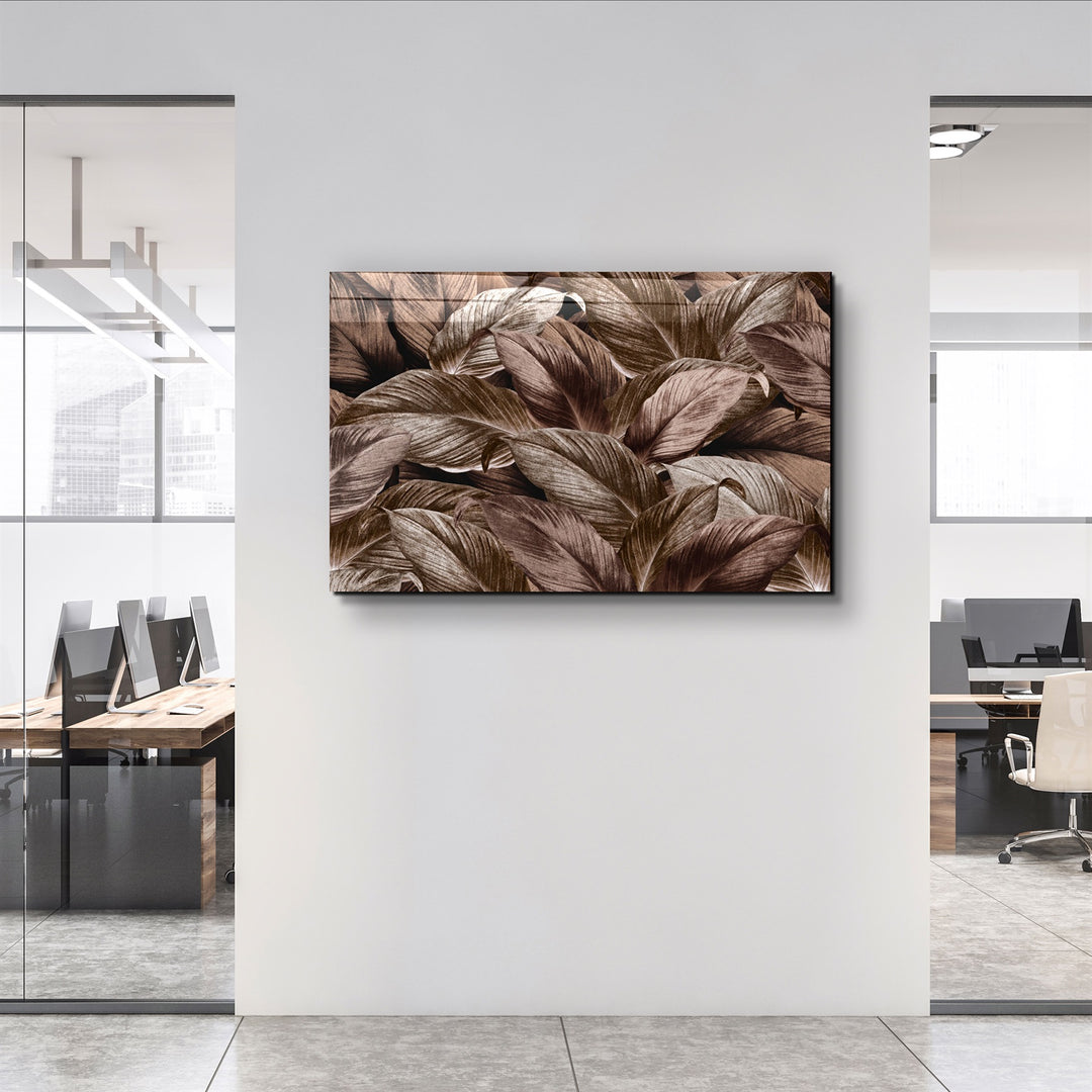 ・"Tropical Leaf"・Glass Wall Art | Artdesigna Glass Printing Wall Arts.