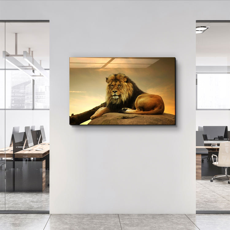 ・"Lion"・Glass Wall Art | Artdesigna Glass Printing Wall Arts.