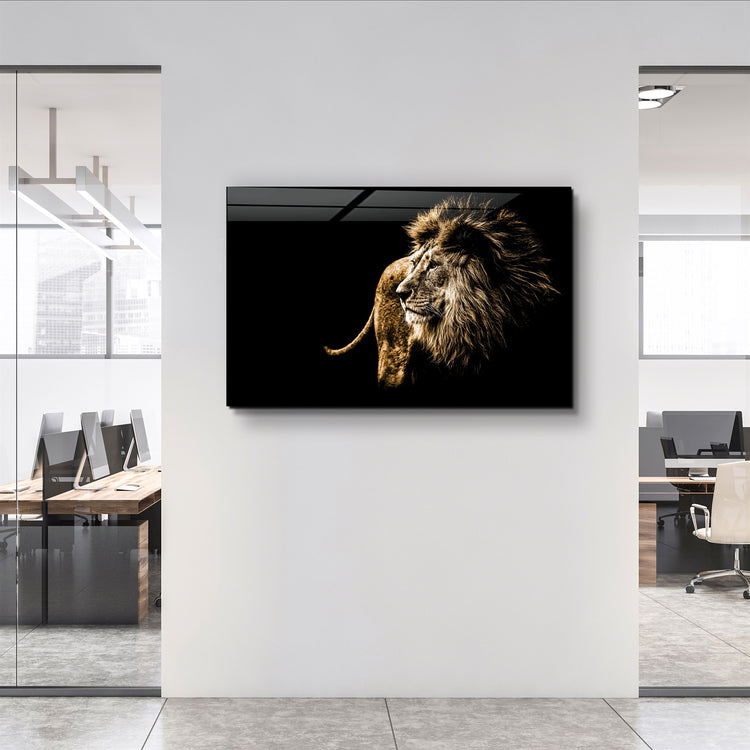 ・"Lion"・Glass Wall Art | Artdesigna Glass Printing Wall Arts.