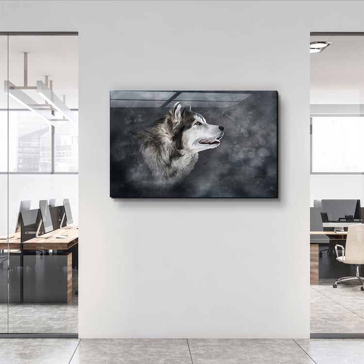 ・"Wolf 2"・Glass Wall Art | Artdesigna Glass Printing Wall Arts.