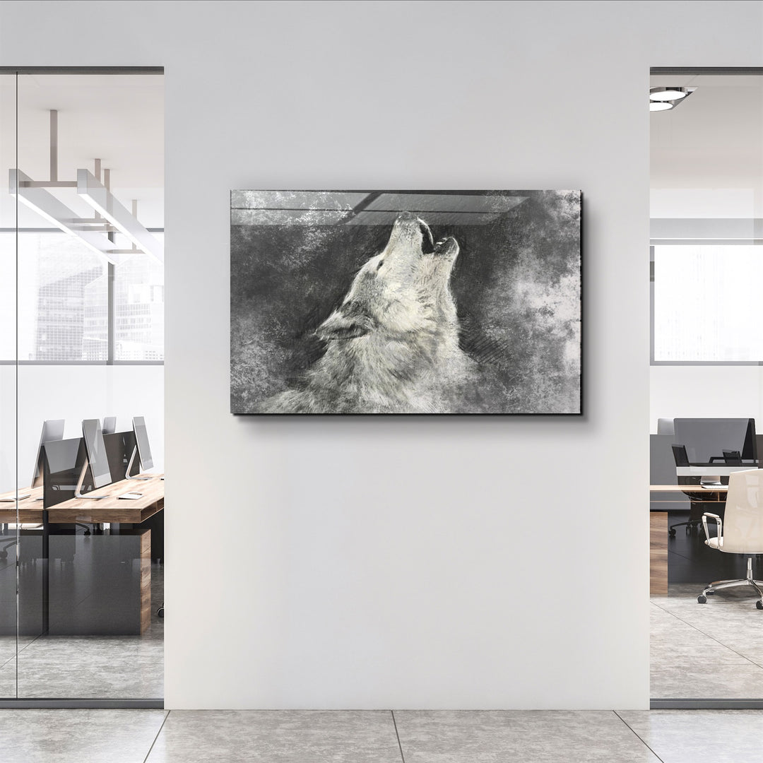 ・"Wolf 5"・Glass Wall Art | Artdesigna Glass Printing Wall Arts.