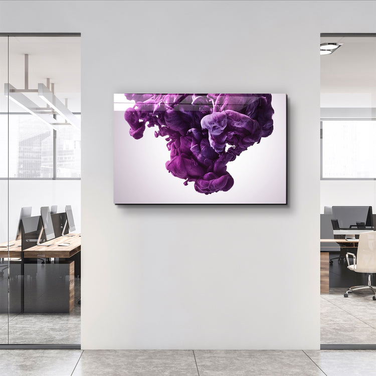 ・"Purple Smoke"・Glass Wall Art | Artdesigna Glass Printing Wall Arts.