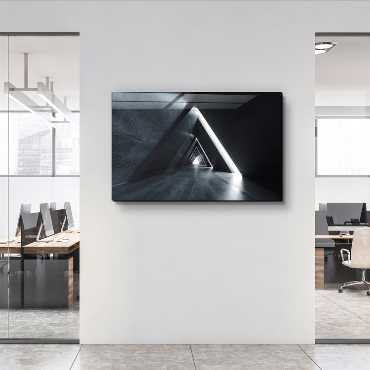 ・"Triangular"・Glass Wall Art | Artdesigna Glass Printing Wall Arts.