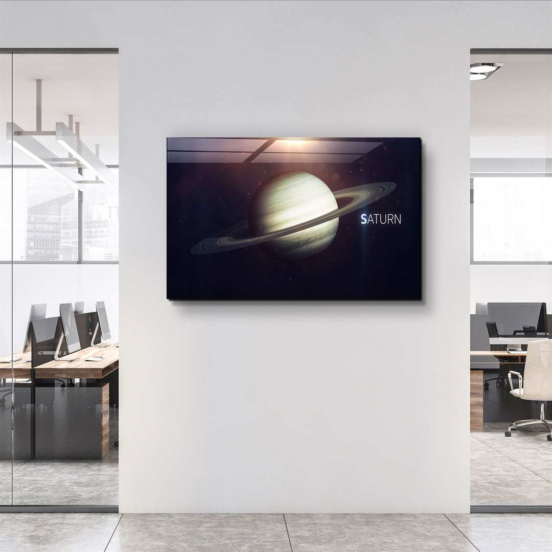 ・"Saturn"・Glass Wall Art | Artdesigna Glass Printing Wall Arts.