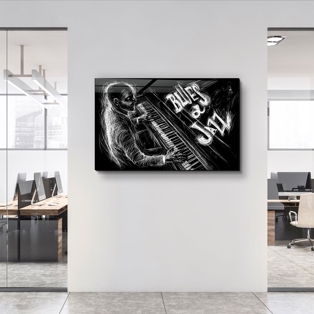 ・"Only Jazz"・Glass Wall Art | Artdesigna Glass Printing Wall Arts.