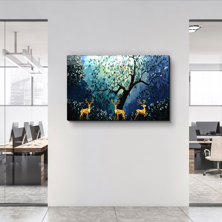 ・"Cute Forest"・Glass Wall Art | Artdesigna Glass Printing Wall Arts.