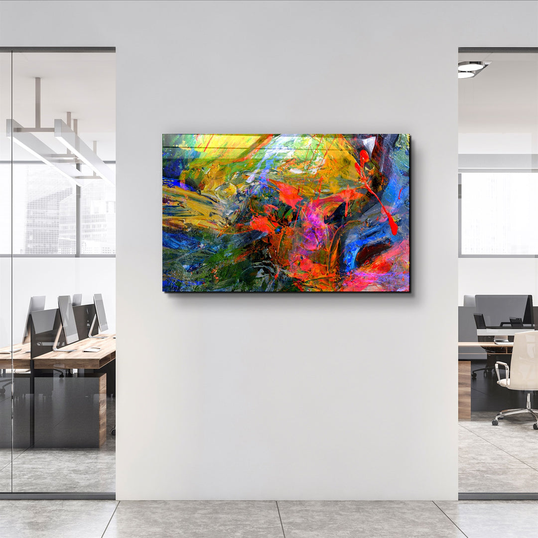 ・"Abstract Colors"・Glass Wall Art | Artdesigna Glass Printing Wall Arts.