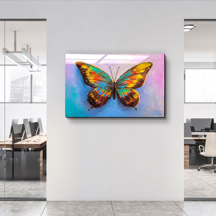 ・"Butterfly 4"・Glass Wall Art | Artdesigna Glass Printing Wall Arts.