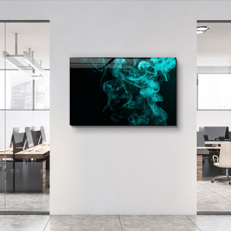 ・"Green Smoke"・Glass Wall Art | Artdesigna Glass Printing Wall Arts.