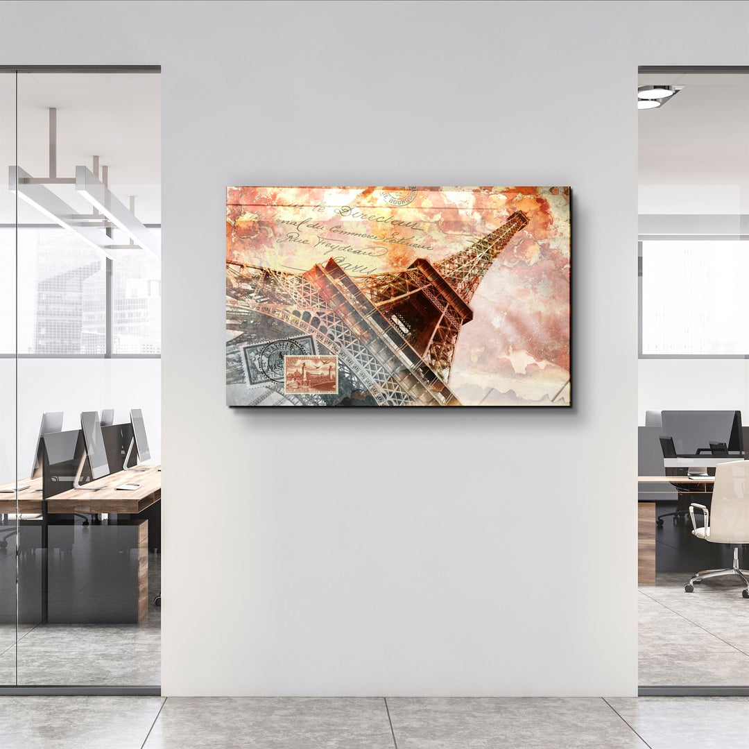 ・"Abstract Eiffel Tower"・Glass Wall Art | Artdesigna Glass Printing Wall Arts.