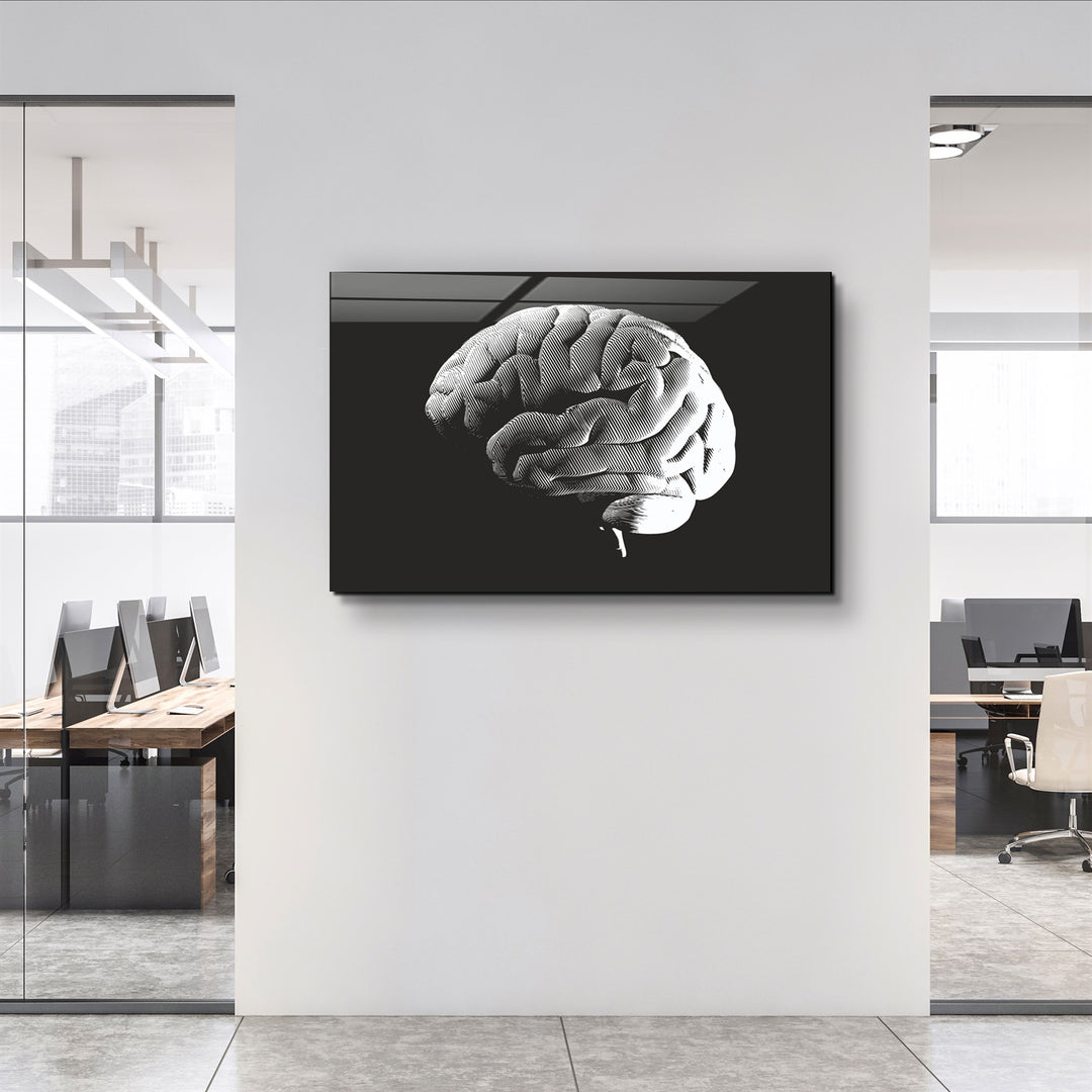 ・"Brain Lines"・Glass Wall Art | Artdesigna Glass Printing Wall Arts.