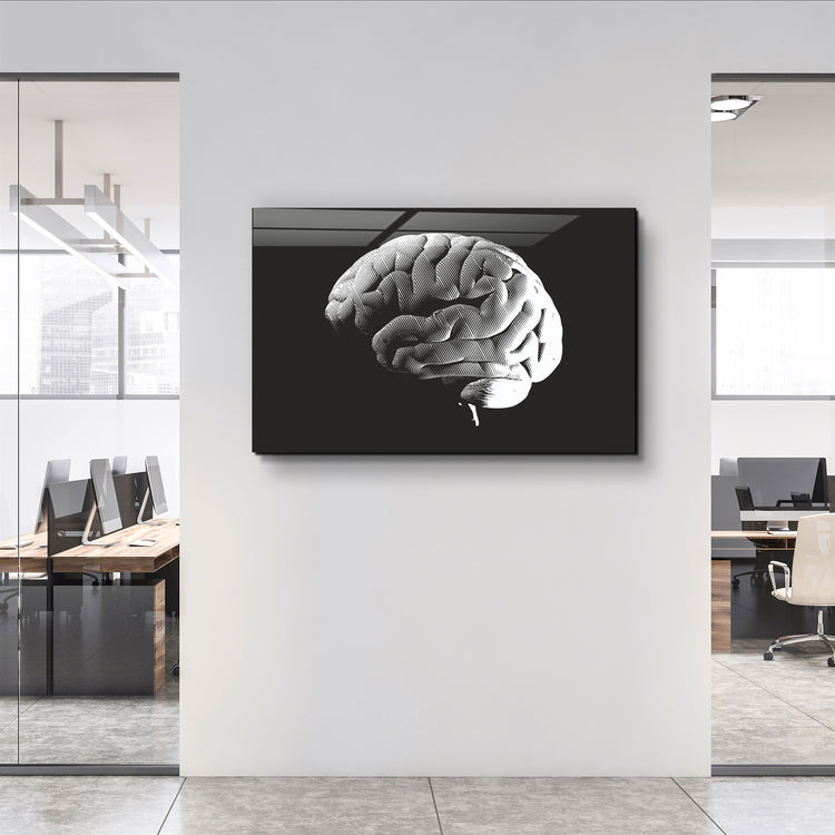 ・"Brain Lines"・Glass Wall Art | Artdesigna Glass Printing Wall Arts.