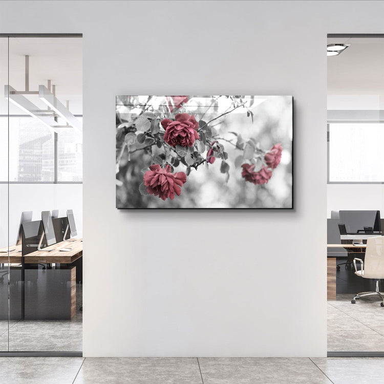 ・"Roses"・Glass Wall Art | Artdesigna Glass Printing Wall Arts.