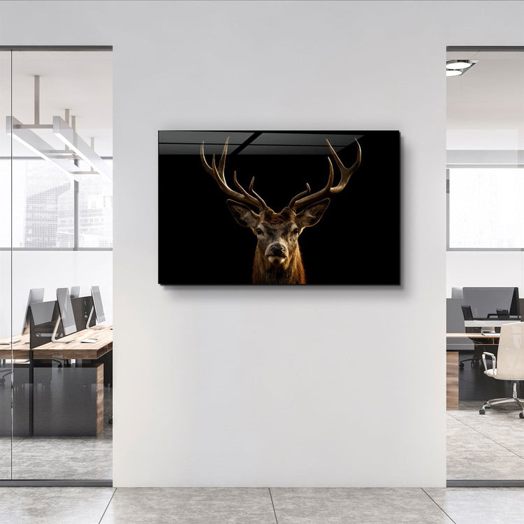 ・"TheDeer"・Glass Wall Art | Artdesigna Glass Printing Wall Arts.