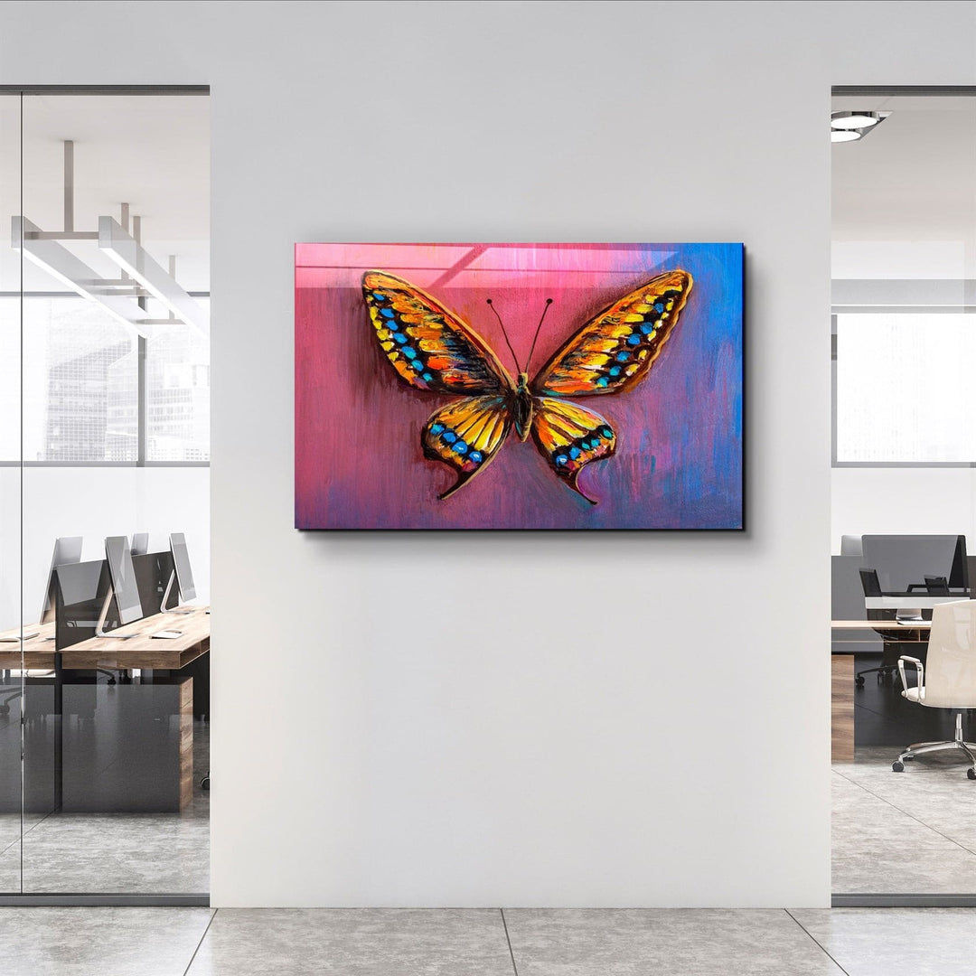 ・"Butterfly 5"・Glass Wall Art | Artdesigna Glass Printing Wall Arts.