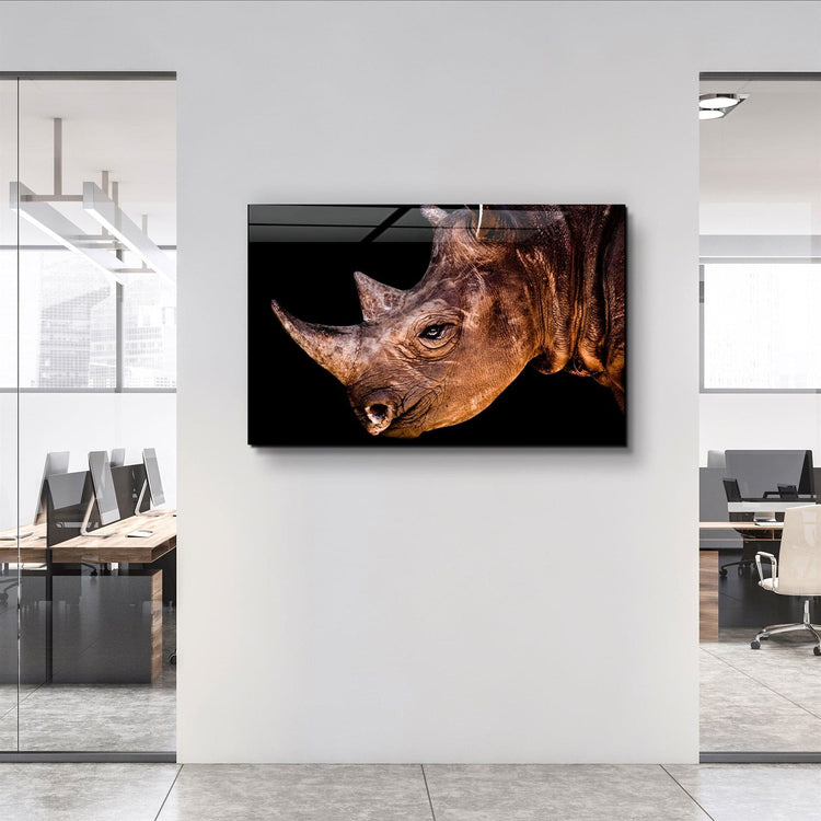 ・"Rhino V3"・Glass Wall Art | Artdesigna Glass Printing Wall Arts.