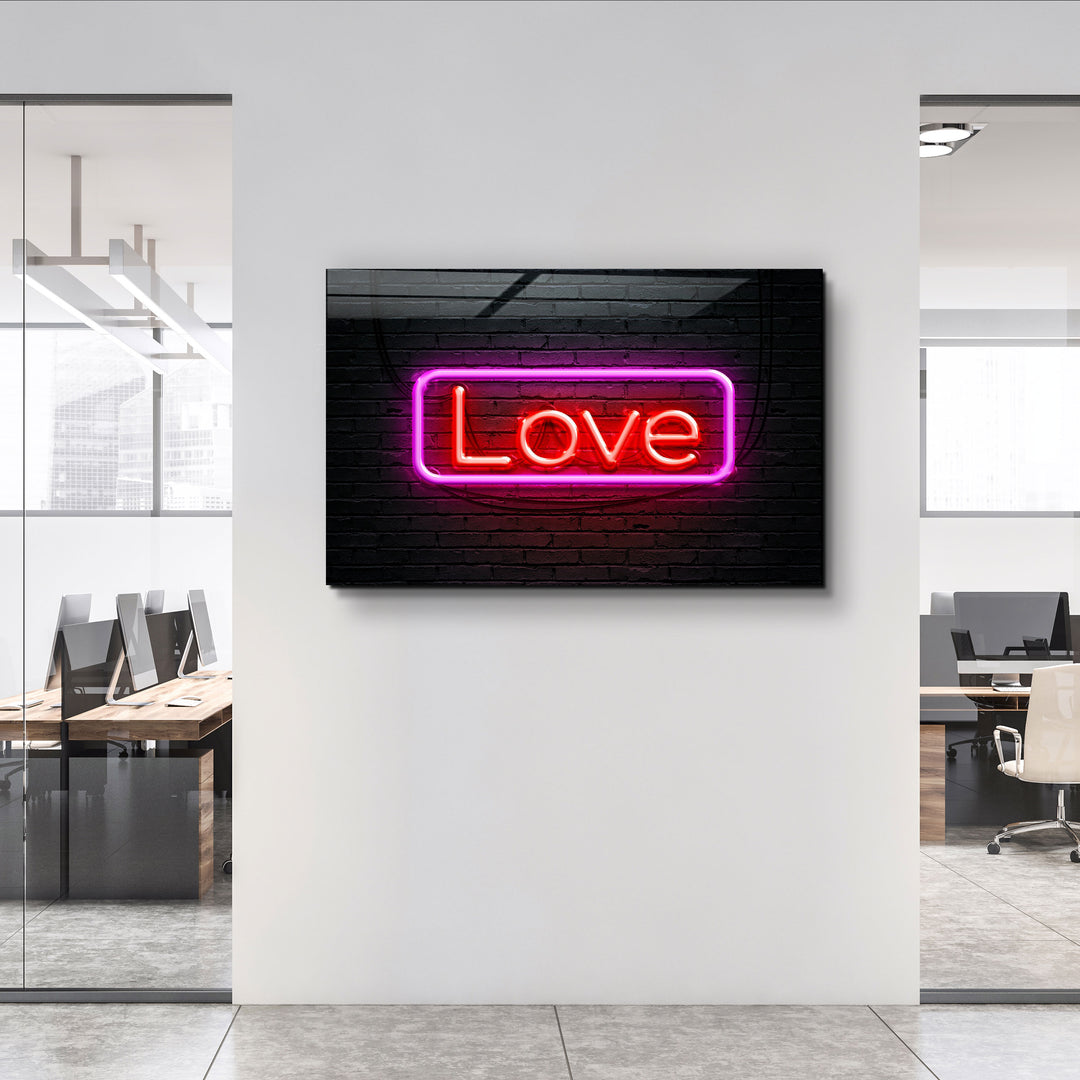 ・"Love"・Glass Wall Art | Artdesigna Glass Printing Wall Arts.