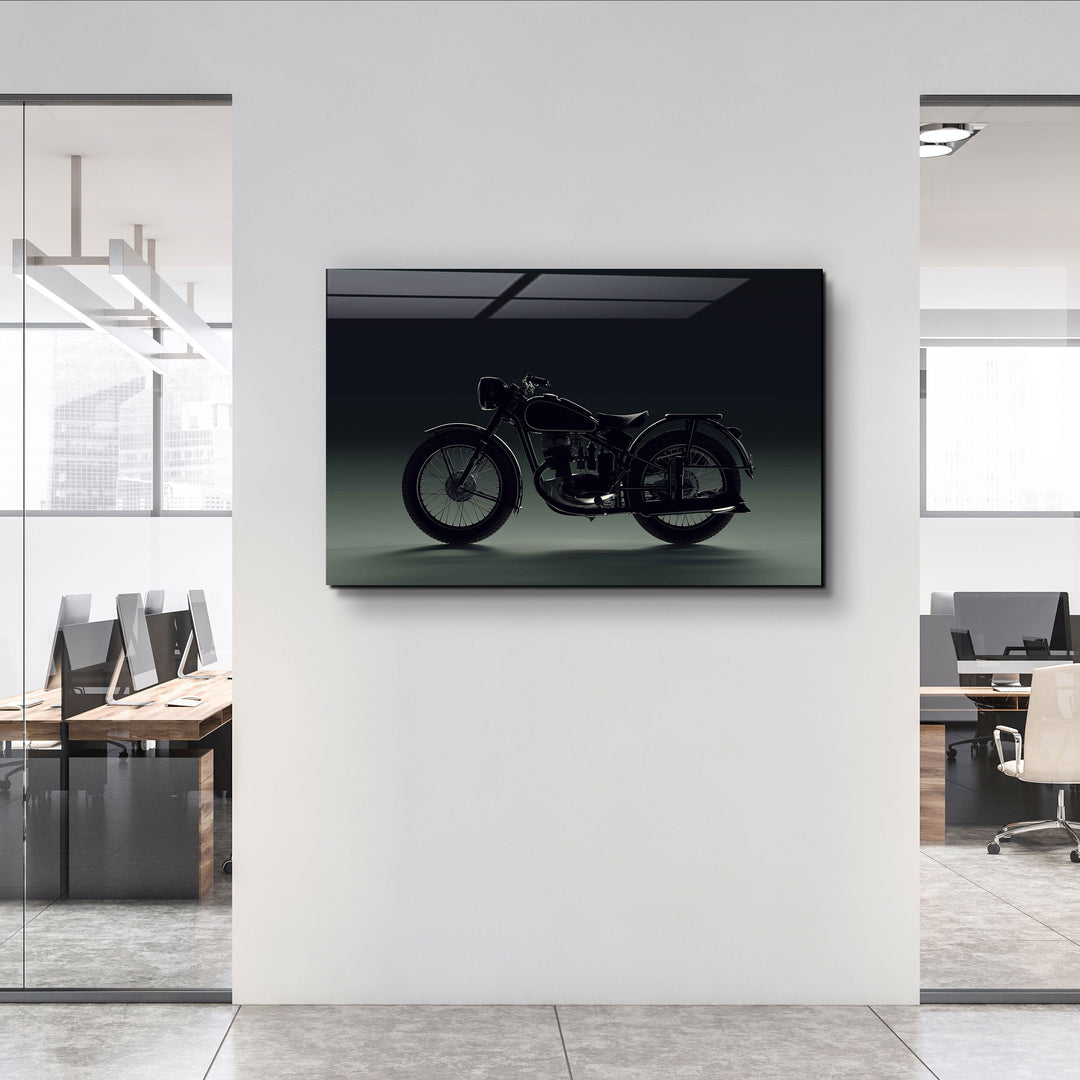 ・"Old Biker"・Designer's Collection Glass Wall Art